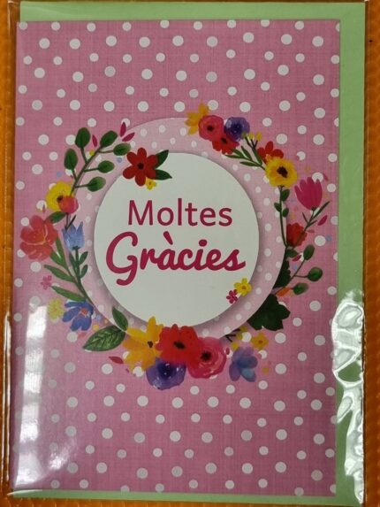 Targeta "Moltes gràcies"